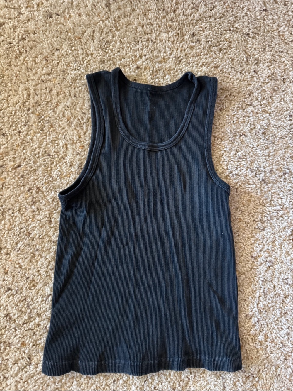 Brandy Melville Black Ribbed Tank Top high neck